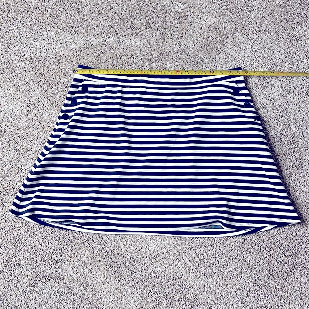Ann Taylor Loft Blue White Sailor Skirt XL Womens